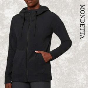 Mondetta | Ladies Cozy Full Zip Hoodie Jacket | Black | NWT